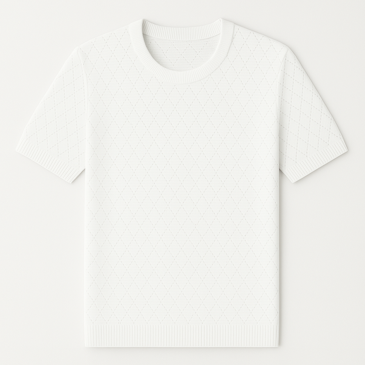 Men’s Diamond-Knit Textured T-Shirt