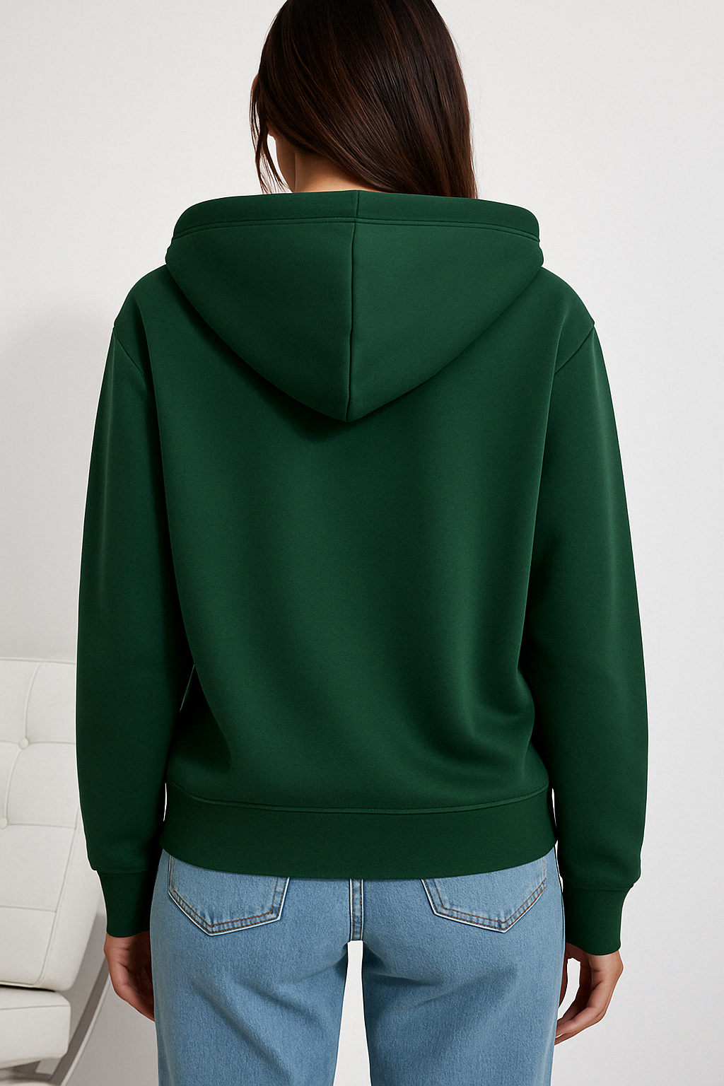 Classic Solid Colour Zip-up Hoodie
