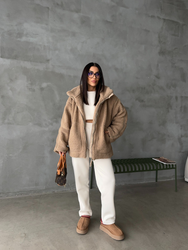 Daphne - Oversized Sherpa Fleece Jacket Ultra-Soft and Stylish for Cold Weather
