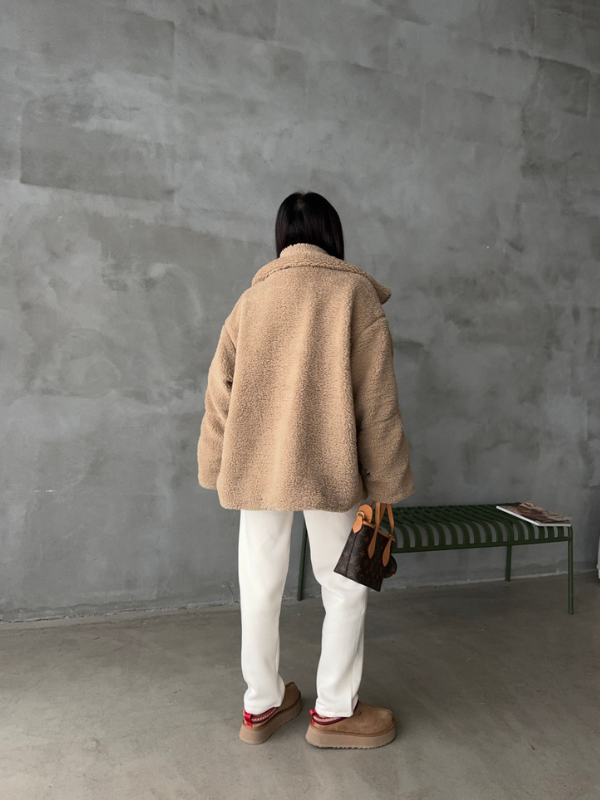 Daphne - Oversized Sherpa Fleece Jacket Ultra-Soft and Stylish for Cold Weather