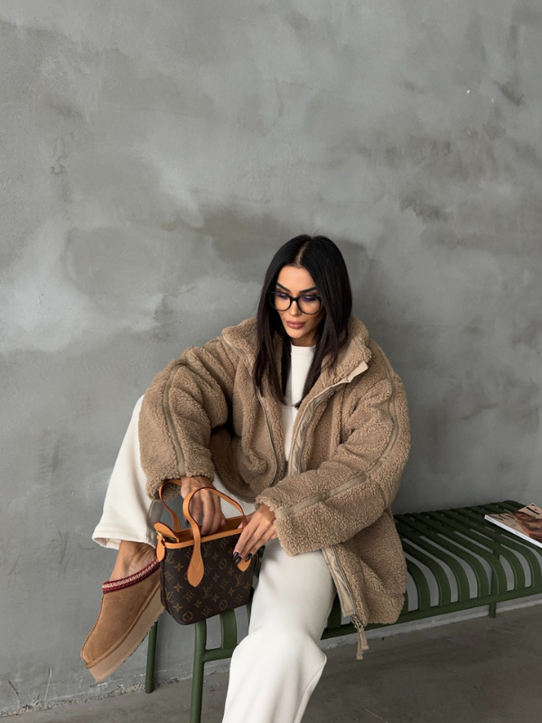 Daphne - Oversized Sherpa Fleece Jacket Ultra-Soft and Stylish for Cold Weather