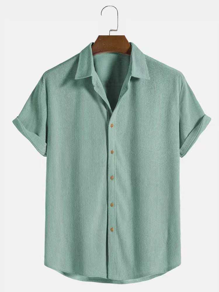 Men's Short-Sleeve Casual Button-Up Shirt