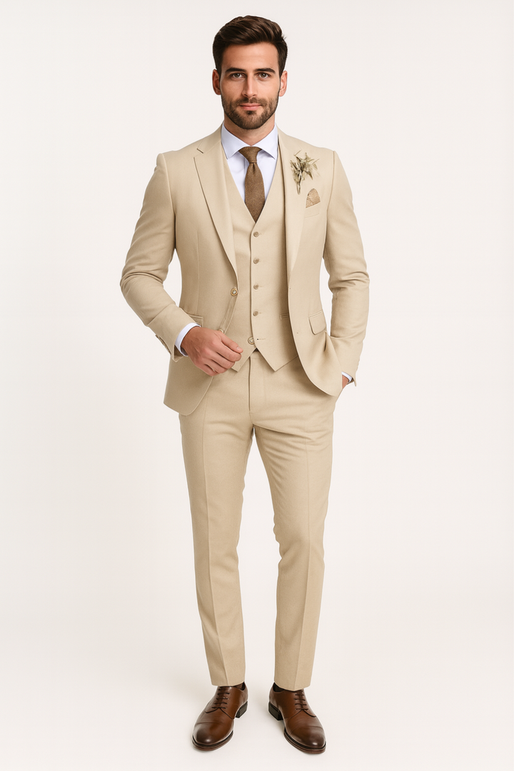 Men's Modern Wedding Guest 3-Piece Suit