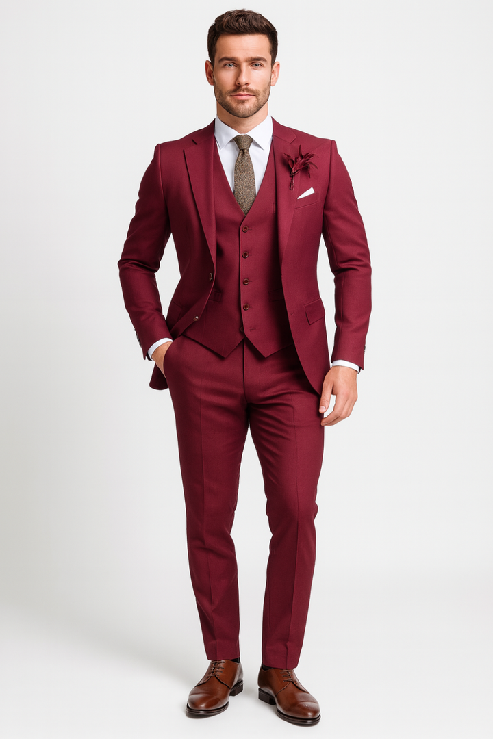 Men's Modern Wedding Guest 3-Piece Suit