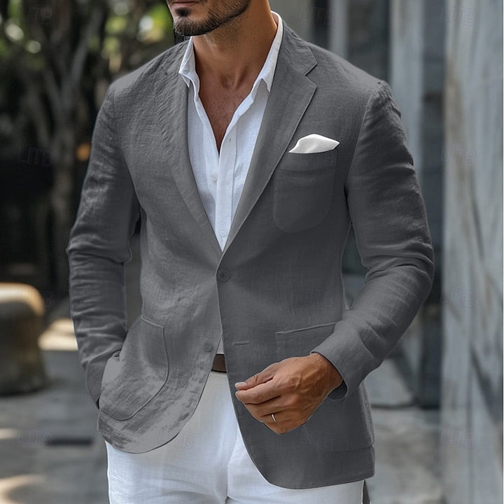 Men’s Linen Summer Blazer – Lightweight Tailored Fit