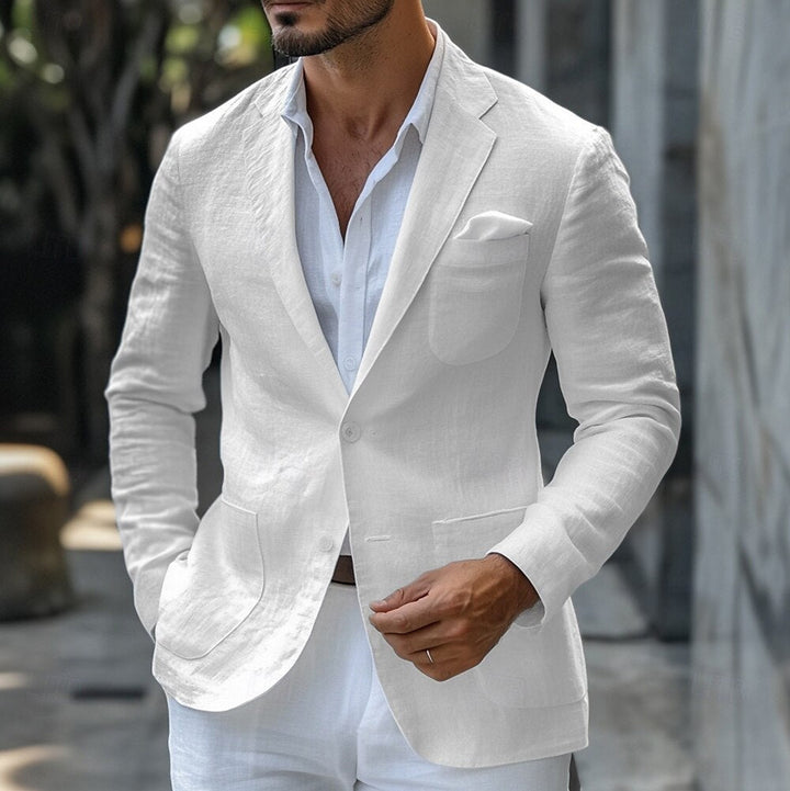 Men’s Linen Summer Blazer – Lightweight Tailored Fit