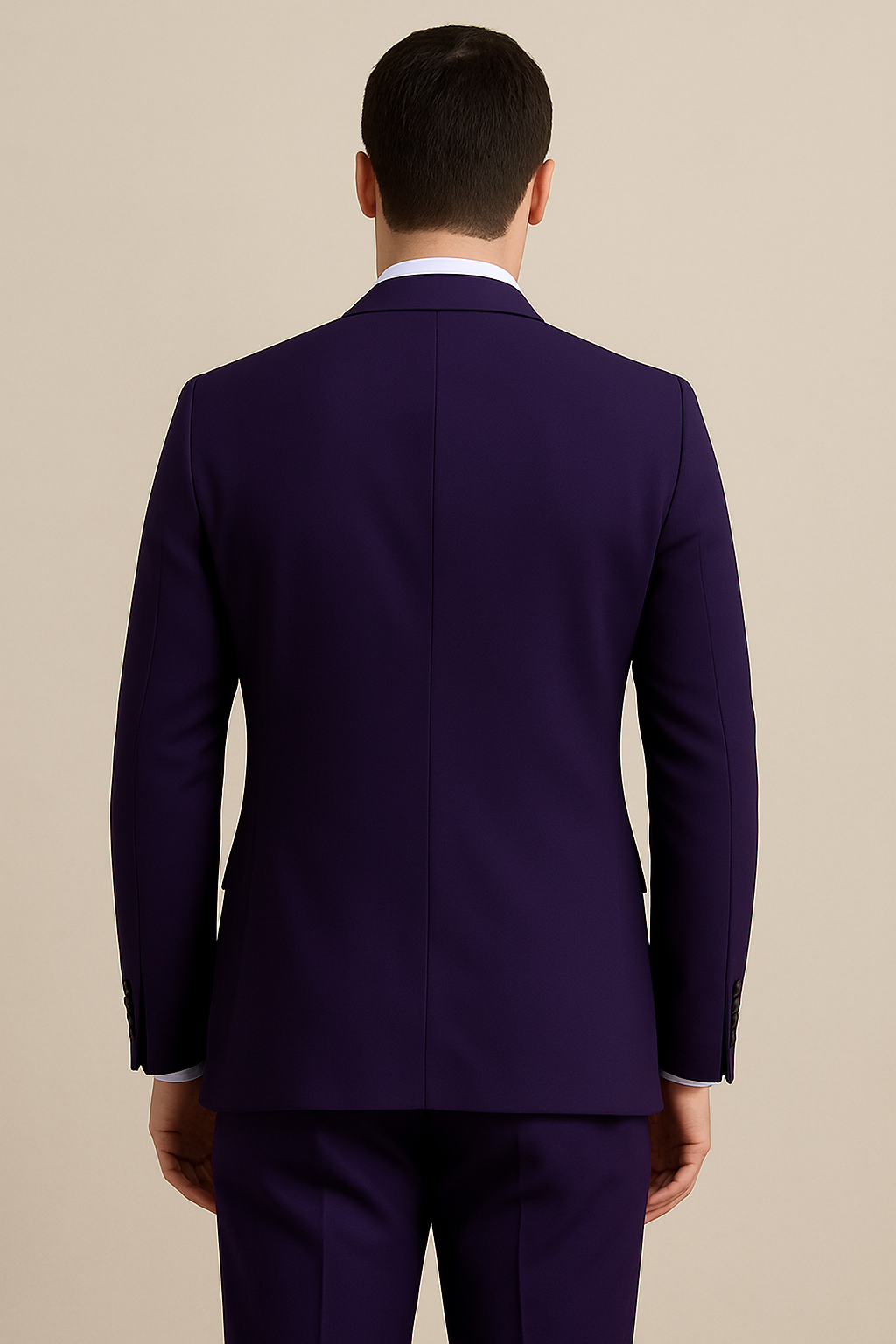 Men’s Purple 3-Piece Tailored Suit – Classic Formal Set