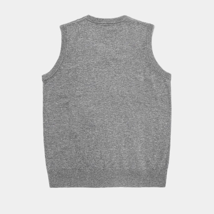 Men’s V-Neck Knit Vest – Refined Simplicity for Layered Styling
