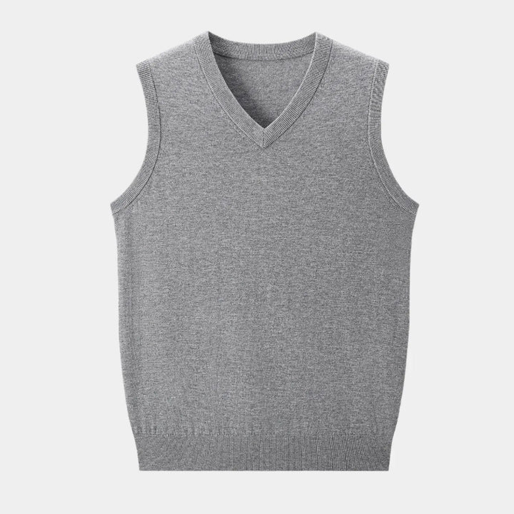 Men’s V-Neck Knit Vest – Refined Simplicity for Layered Styling