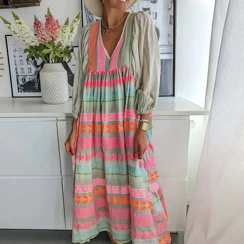 Kalista - Bohemian Flowing Maxi Dress Lightweight & Vibrant