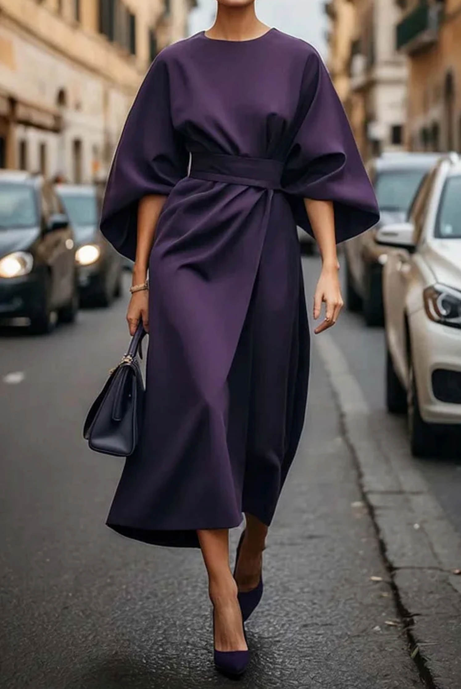 Eliza - Belted Maxi Dress