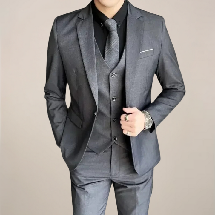 Three-Piece Slim Fit Formal Suit for Men – Business Style