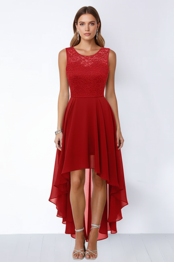 Women’s Elegant Asymmetric Midi Dress