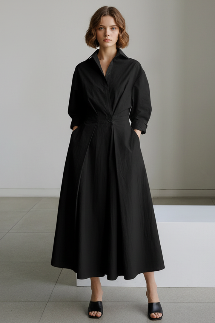 Women’s Button-Down Maxi Shirt Dress