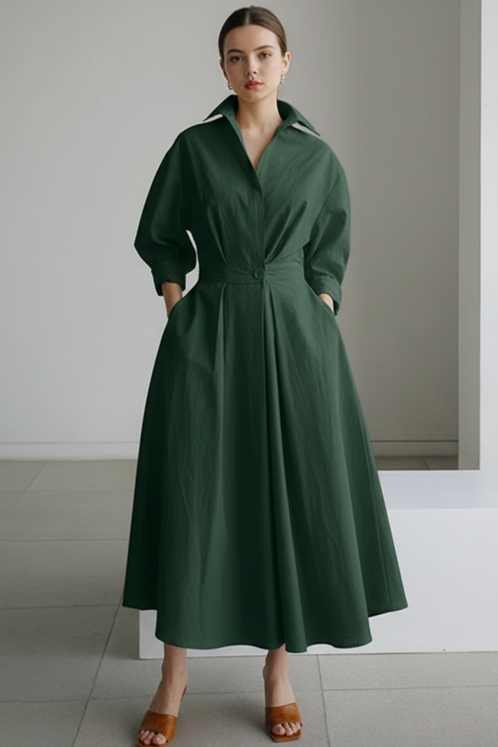 Women’s Button-Down Maxi Shirt Dress