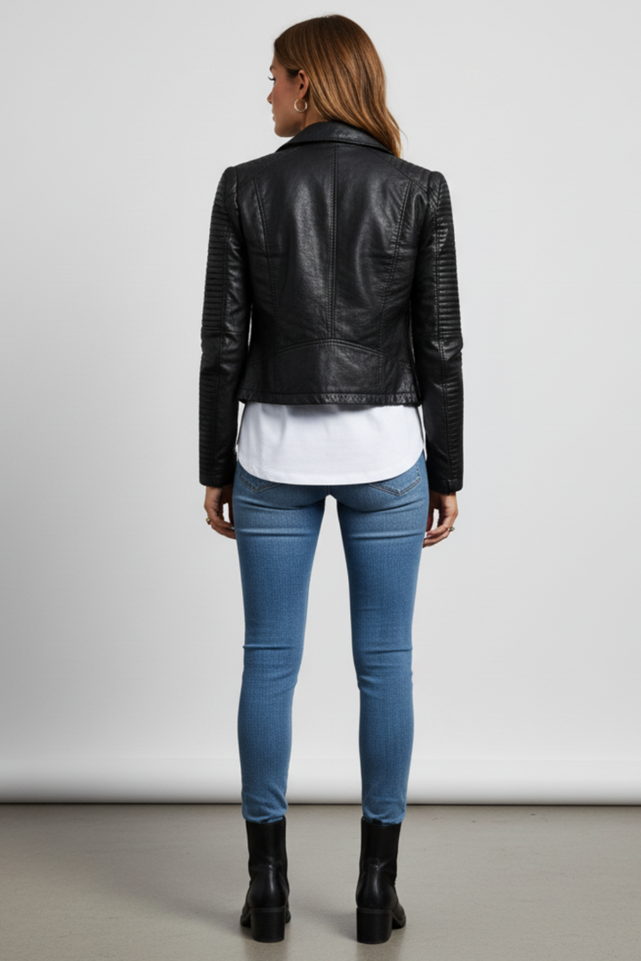 Women’s Classic Faux Leather Jacket