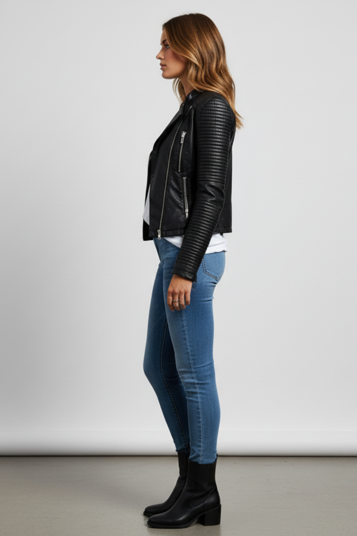 Women’s Classic Faux Leather Jacket