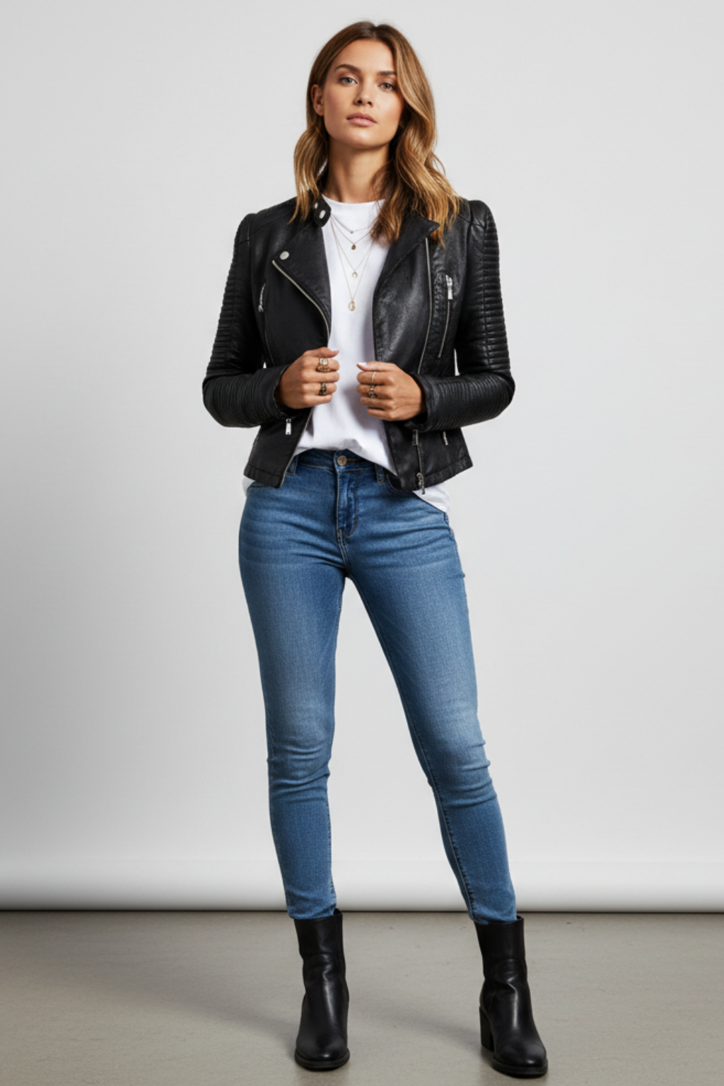 Women’s Classic Faux Leather Jacket