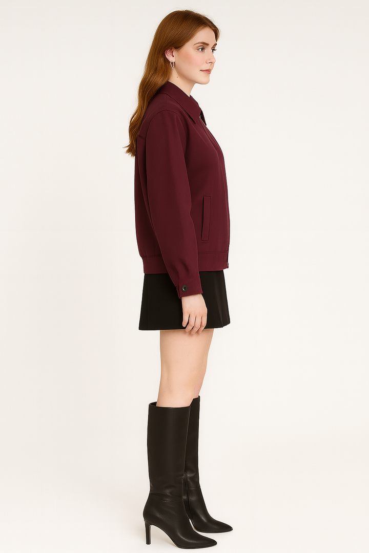 Women's Cropped Bomber Jacket