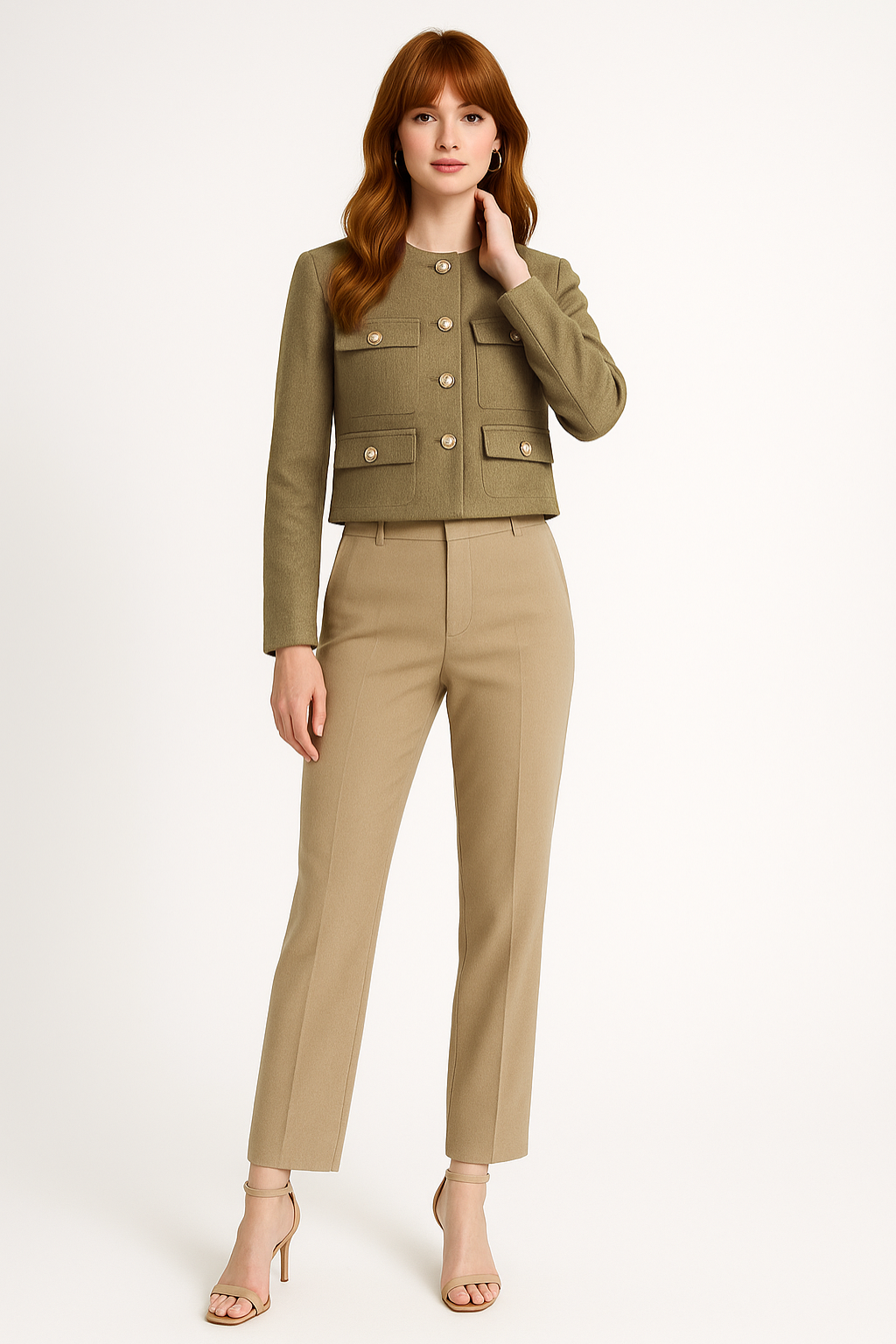 Women's Elegant Cropped Bomber Jacket