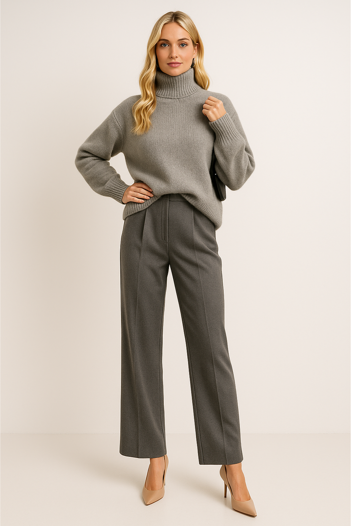 Women's Elegant High Neck Sweater