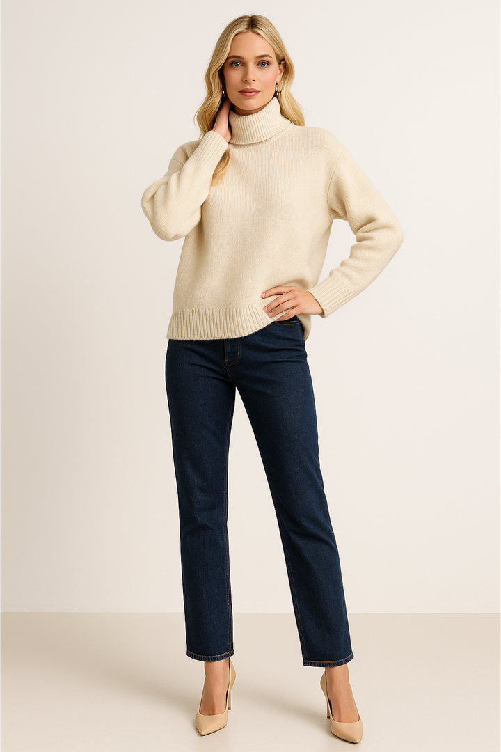 Women's Elegant High Neck Sweater