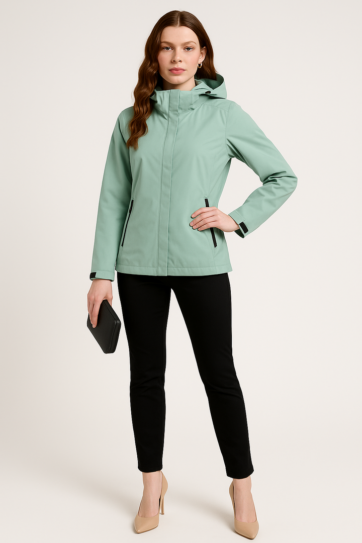 Women’s Elegant Hooded Rain Jacket
