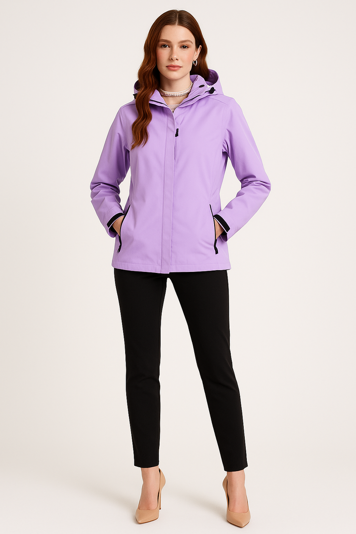 Women’s Elegant Hooded Rain Jacket