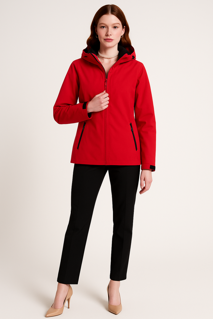 Women’s Elegant Hooded Rain Jacket