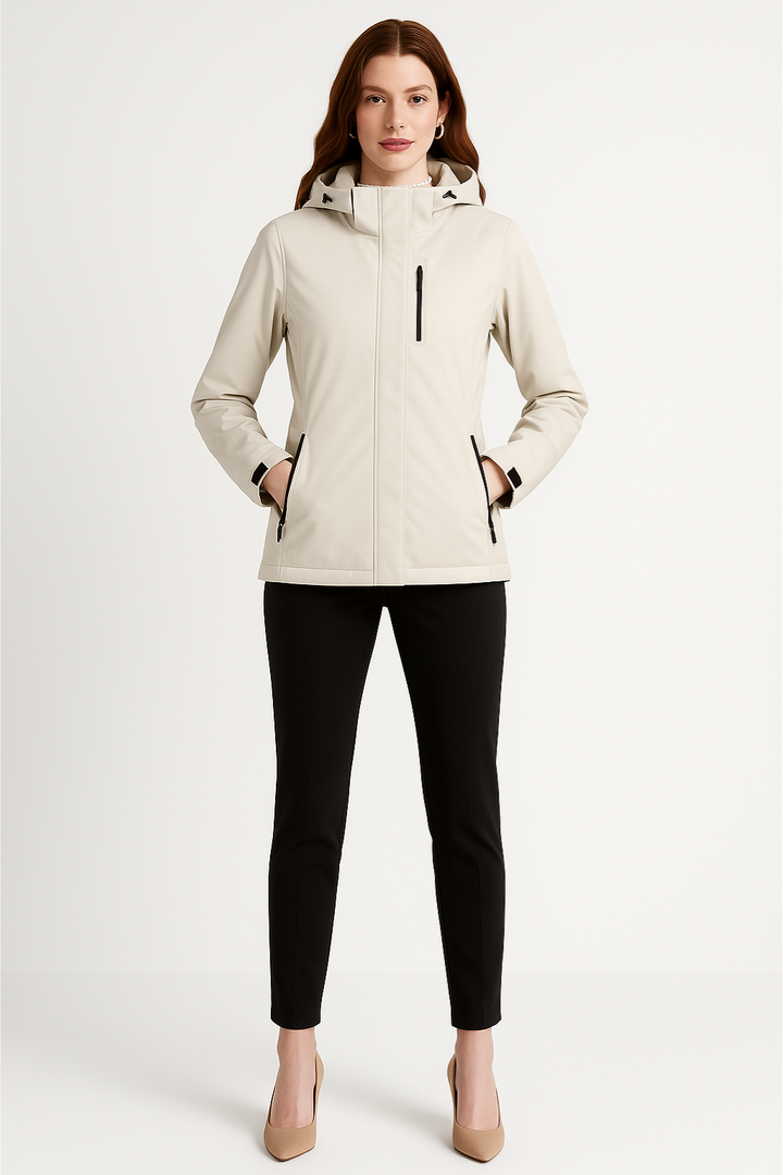 Women’s Elegant Hooded Rain Jacket