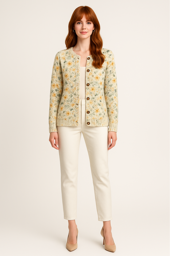 Women’s Floral Button Cardigan