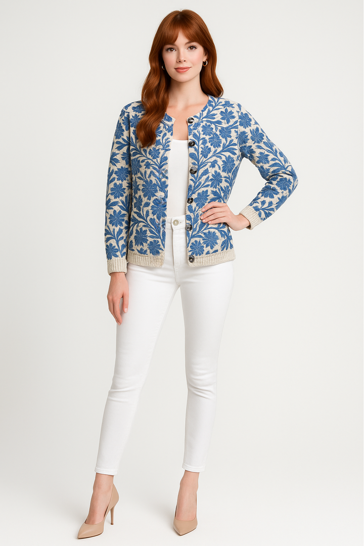 Women’s Floral Button Cardigan