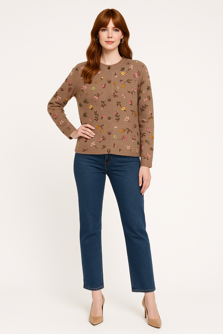 Women’s Floral Button Cardigan