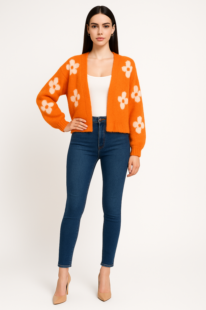 Women's Floral Open Cardigan