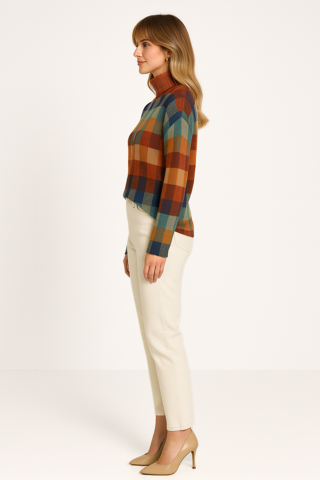Women's High Collar Knit Sweater