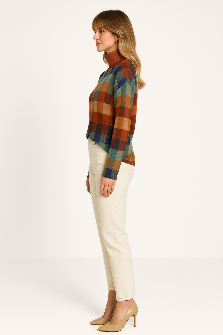 Women's High Collar Knit Sweater