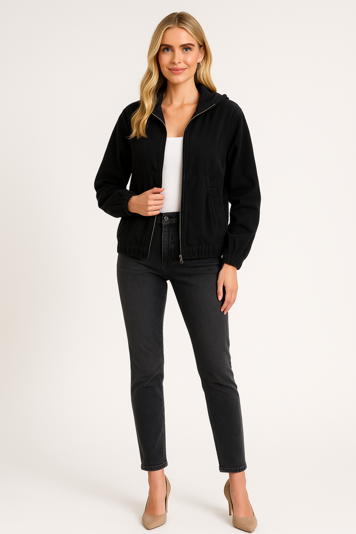 Women’s Hooded Zip-Up Long Sleeve Jacket