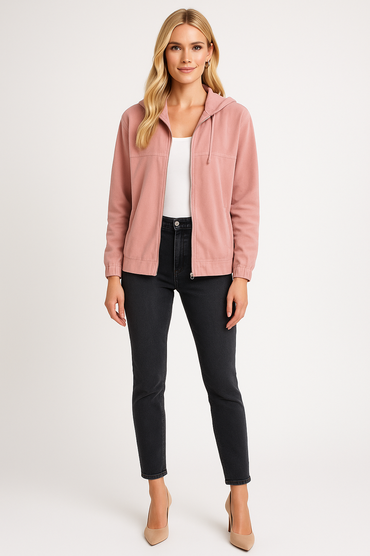 Women’s Hooded Zip-Up Long Sleeve Jacket