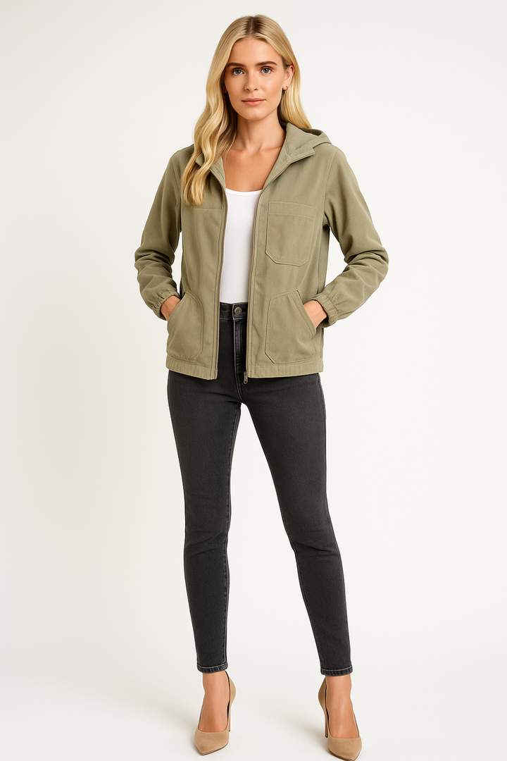 Women’s Hooded Zip-Up Long Sleeve Jacket
