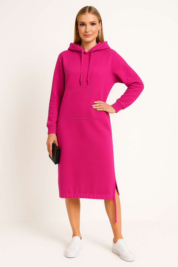 Women’s Hoodie Dress with Drawstring Hood