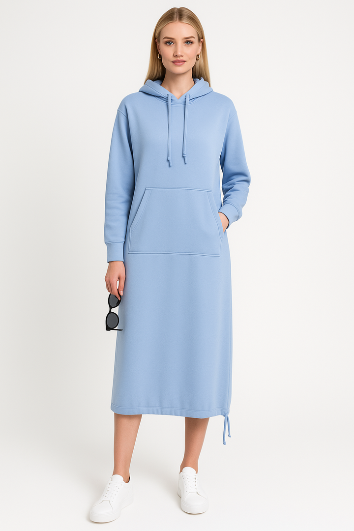 Women’s Hoodie Dress with Drawstring Hood