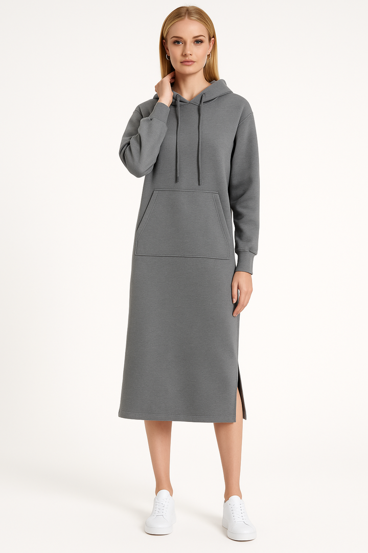 Women’s Hoodie Dress with Drawstring Hood
