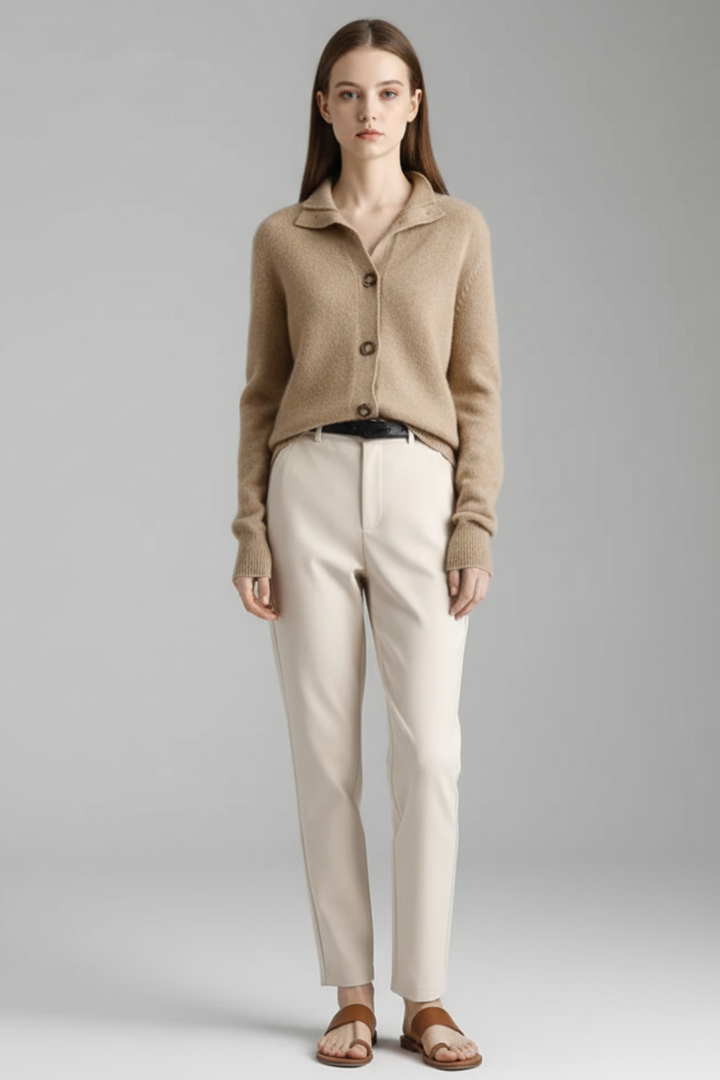Women’s Knit Lapel Collar Cardigan