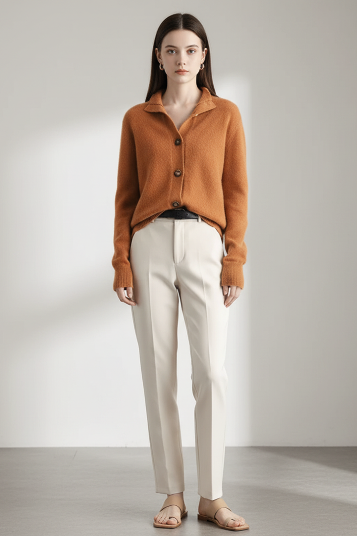 Women’s Knit Lapel Collar Cardigan