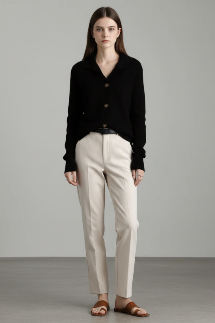 Women’s Knit Lapel Collar Cardigan