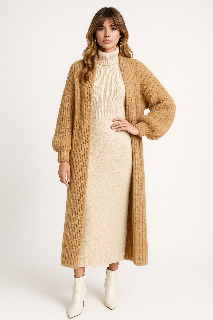 Women's Long Chunky Knit Cardigan
