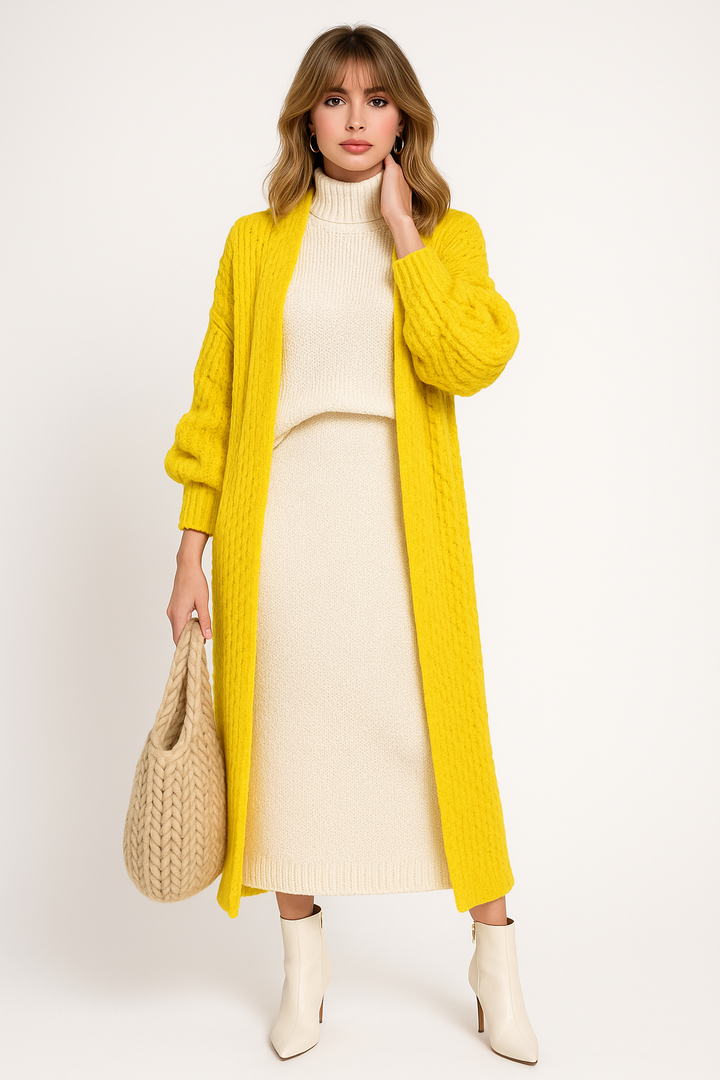 Women's Long Chunky Knit Cardigan