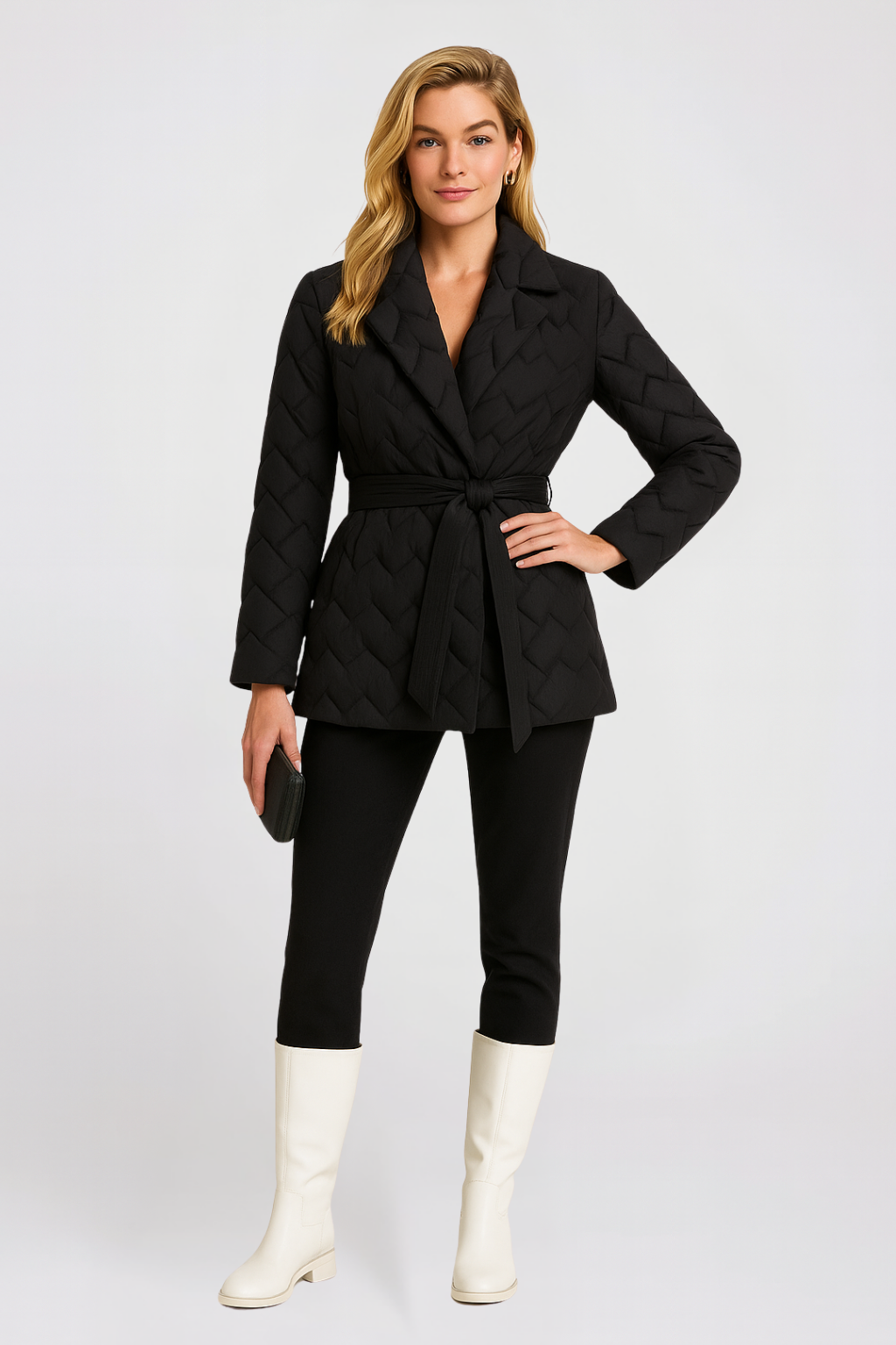 Women’s Mid-Length Belted Down Jacket