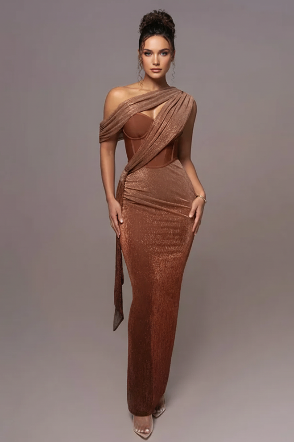 Women’s One-Shoulder Maxi Dress
