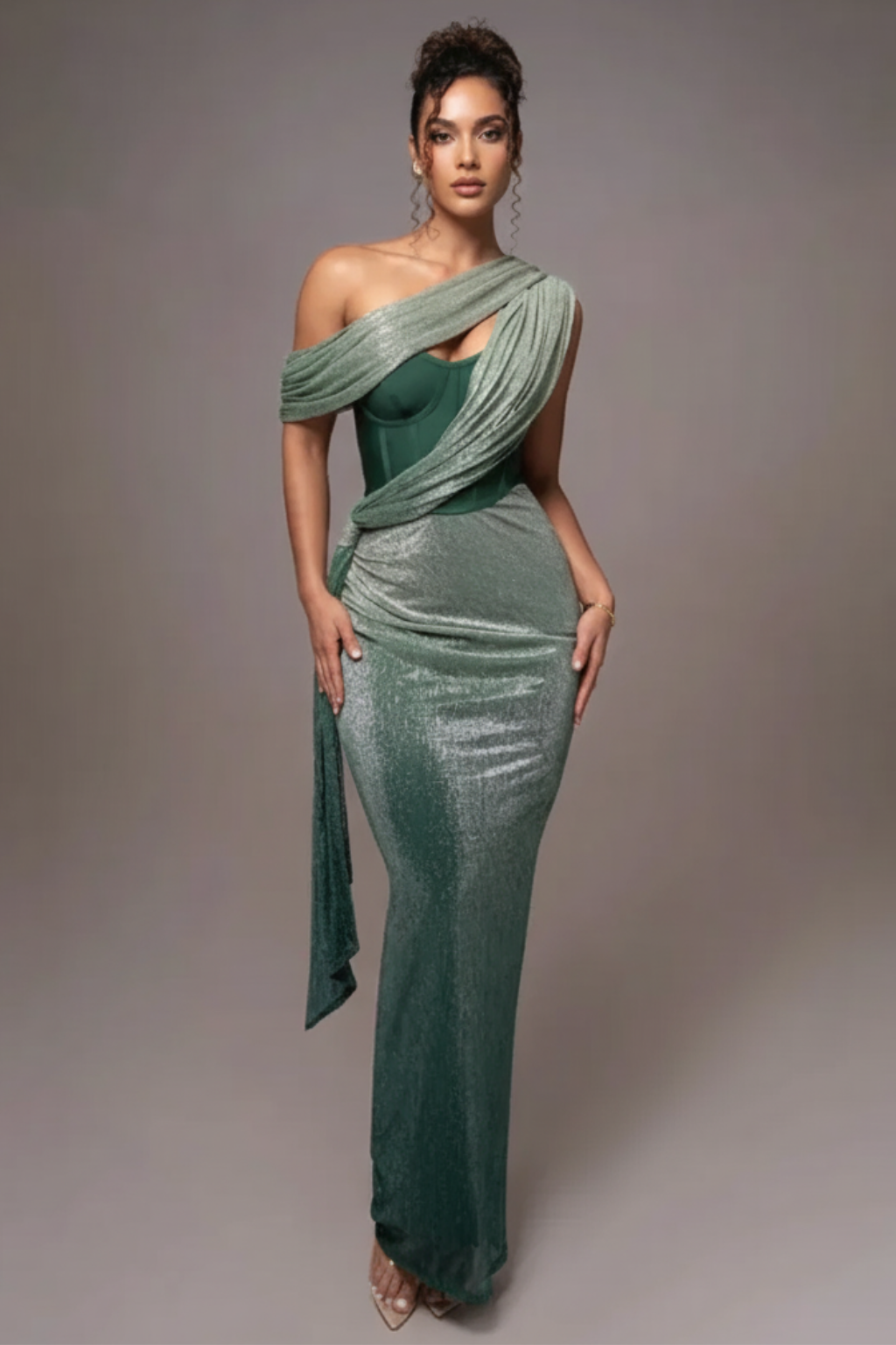 Women’s One-Shoulder Maxi Dress